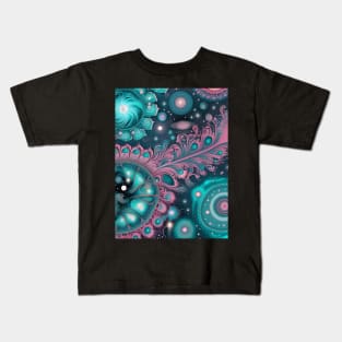 Other Worldly Designs- nebulas, stars, galaxies, planets with feathers Kids T-Shirt